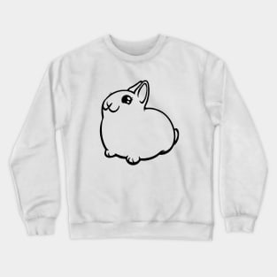 Black Outline Bunny Rabbit Coney Crewneck Sweatshirt